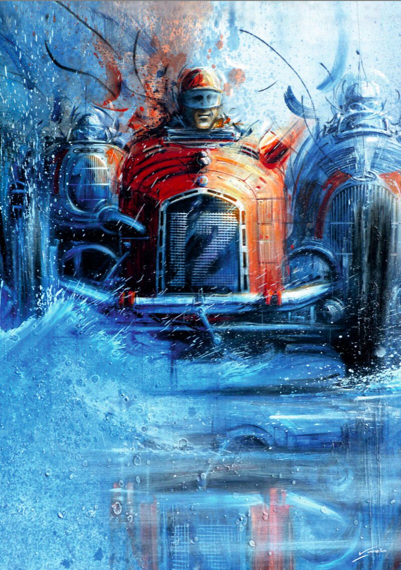 Poster Tazio Nuvolari, German GP 1935 by Rafael Varela