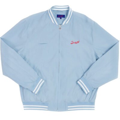 Suixtil Men's Barcelona Summer Racer Bomber Jacket, Argentine blue