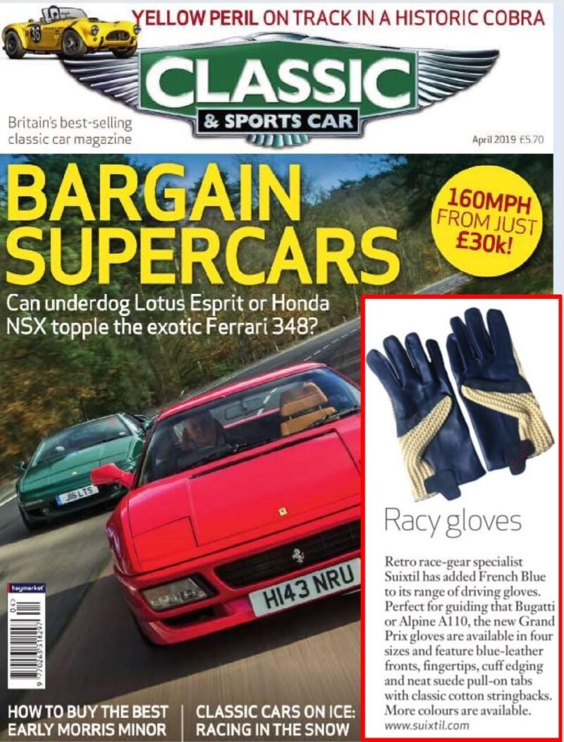 Suixtil Men's British racing green Grand Prix Race Leather & Stringback Cotton Driving Gloves