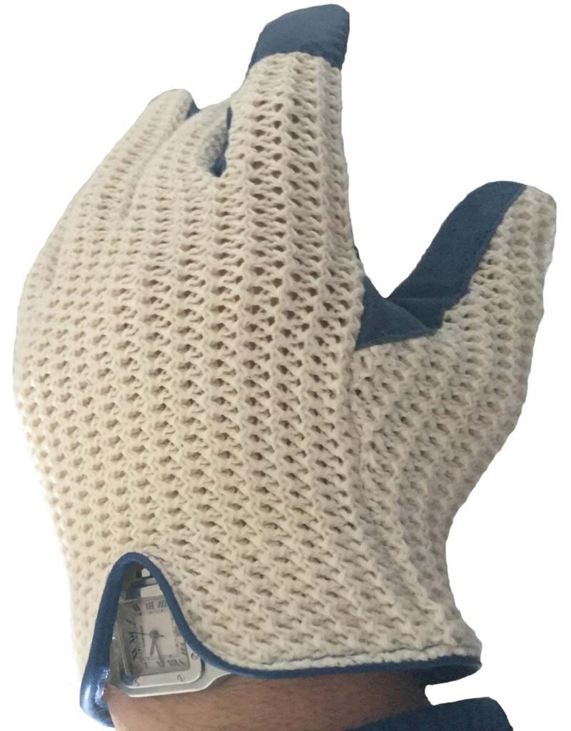 Suixtil Men's French blue Grand Prix Race Leather & Stringback Cotton Driving Gloves