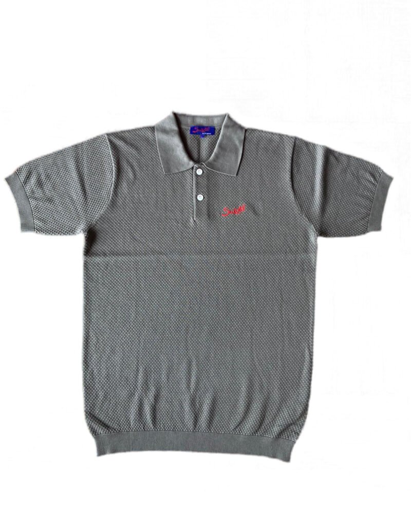 Suixtil 100% Pima cotton Nassau short sleeve polo, graphite grey