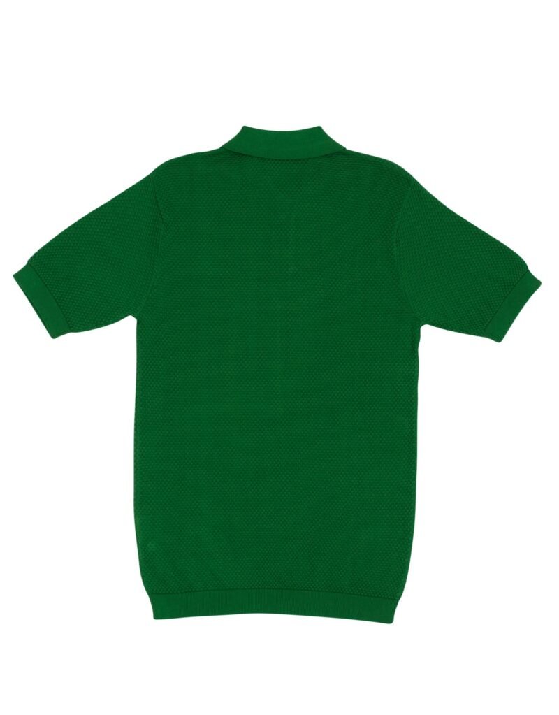 Suixtil 100% Pima cotton Nassau short sleeve polo, pasture green