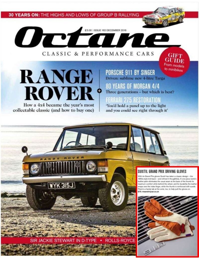 Suixtil Men's British racing green Grand Prix Race Leather & Stringback Cotton Driving Gloves