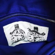 The Track Helmet Bag - cotton canvass & full-grain leather - Navy 1