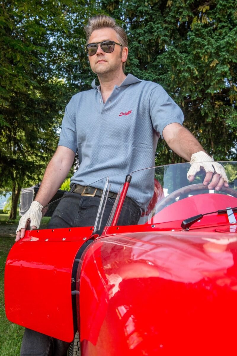 Suixtil 100% Pima cotton Nassau short sleeve polo, pasture green