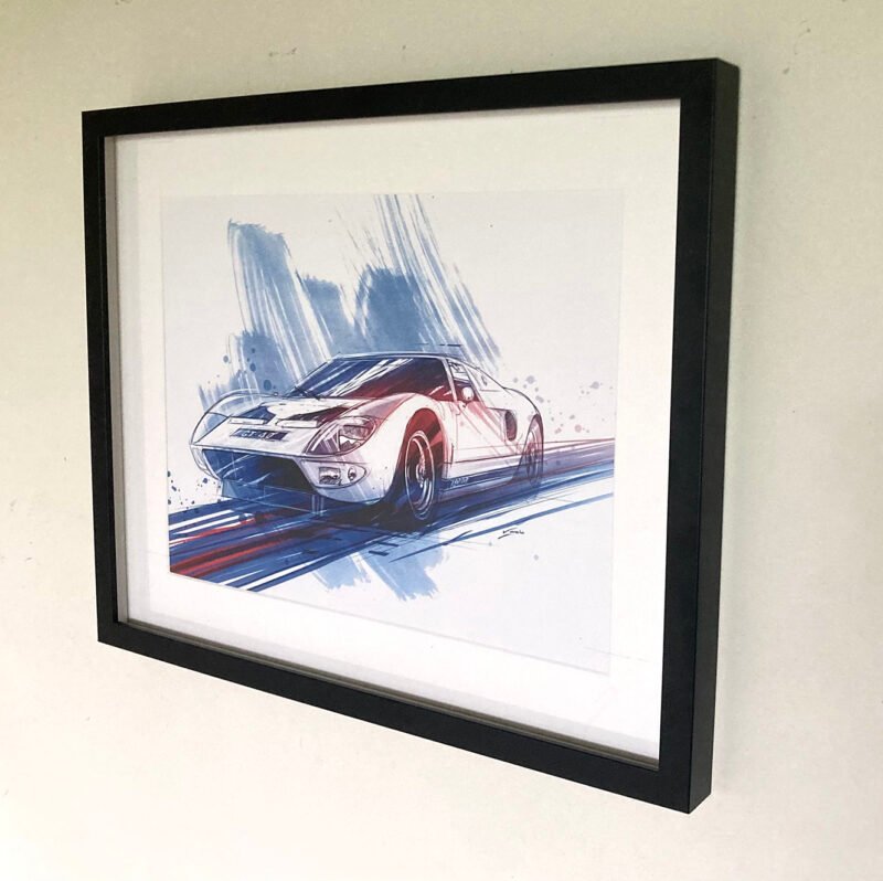 Exclusive Rafael Varela poster, 60 years Ford GT40,  Le Mans 1964