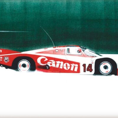 Exclusive Peter Stevens print, Richard Lloyd Porsche 956,  Le Mans 1983