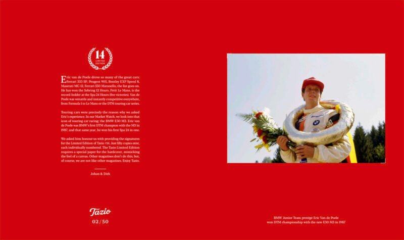 Tazio Limited Issue 14 (Hardcover + signed by Eric van de Poele)